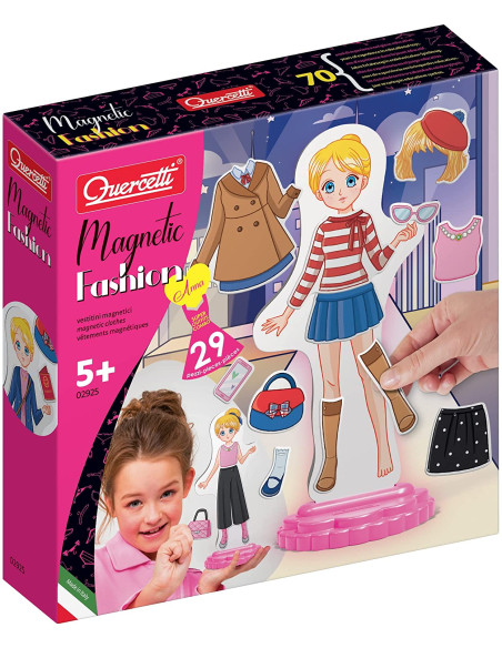 Quercetti -  Magnetic fashion Anna, Gioco magnetico l'outfit di Anna