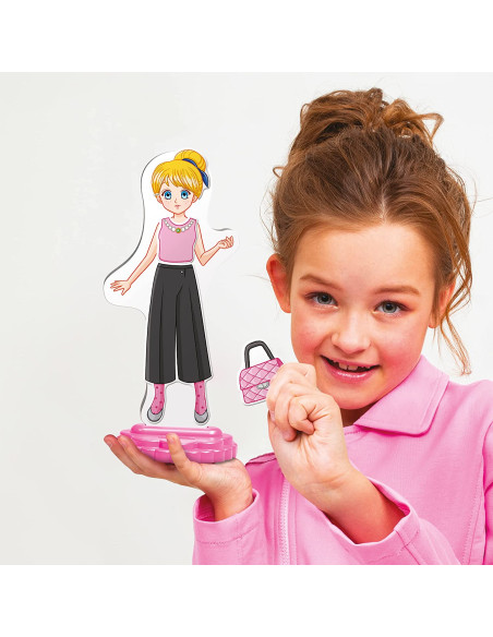 Quercetti -  Magnetic fashion Anna, Gioco magnetico l'outfit di Anna