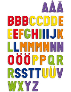 Quercetti - Confezione di Lettere Maiuscole Magnetiche 2