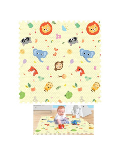 Maggio - Tappeto Puzzle Festa Animali 120x120