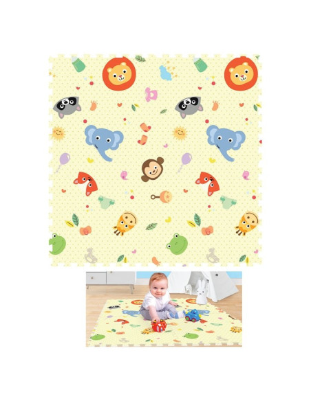 Maggio - Tappeto Puzzle Festa Animali 120x120