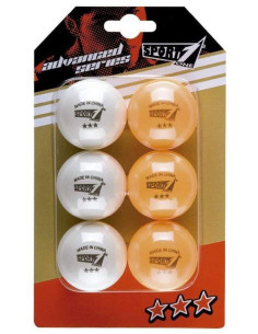PALLINE PING PONG BCO/ARANCIO 6PZ