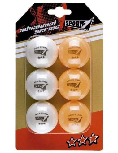 PALLINE PING PONG BCO/ARANCIO 6PZ