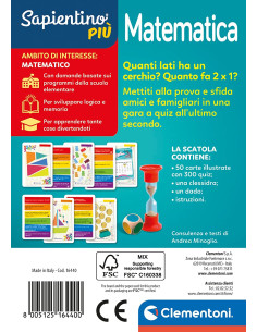 SAPIENTINO PIU' - CARTE MATEMATICA 2