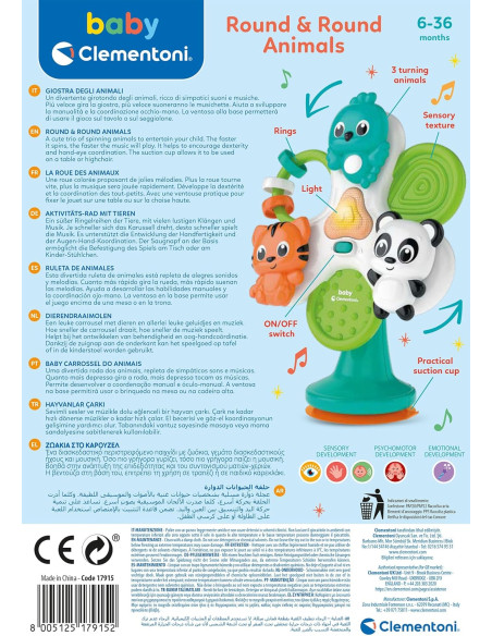 Baby Clementoni - Round Round Animals 
