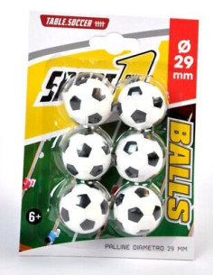 Blister 6 palline calcetto (29mm)