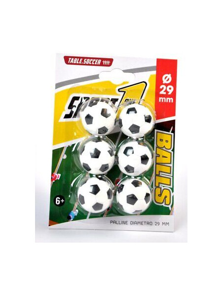 Blister 6 palline calcetto (29mm)