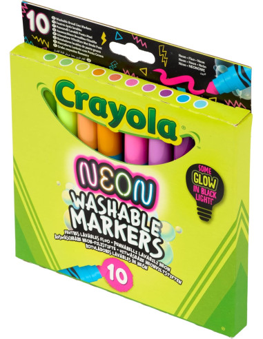 10 pennarelli punta maxi lavabili neon