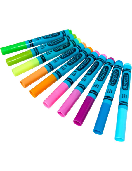 10 pennarelli punta maxi lavabili neon