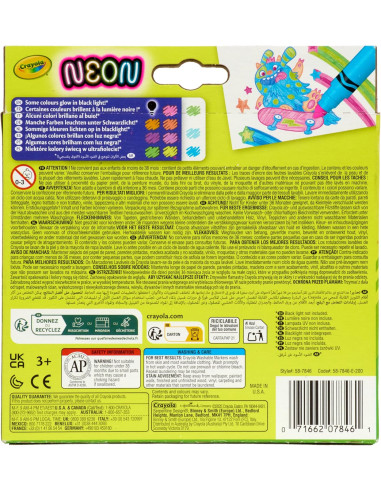 10 pennarelli punta maxi lavabili neon