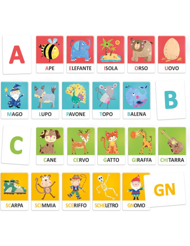 Flashcards Alfabeto Tattile e Fonetico Montessori
