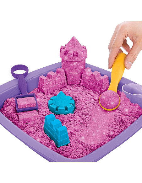 KINETIC SAND Playset Castello di Sabbia Shimmer Rosa