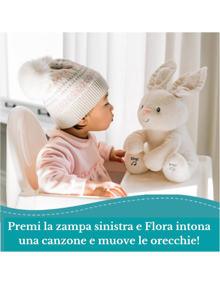 GUND Flora Coniglietto interattivo parlante