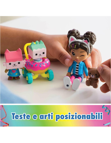 Gabby's DollHouse - Pack 4 personaggi Kitty Care