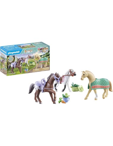 Playmobil Horses - Set 3 cavalli con selle