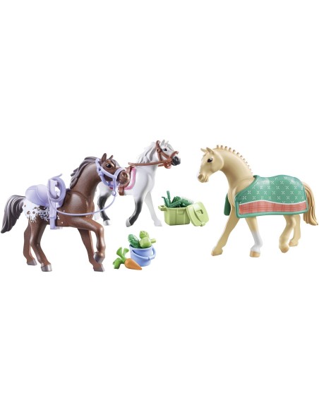Playmobil Horses - Set 3 cavalli con selle
