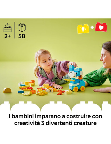 Lego Duplo Town - Animali su ruote 3 in 1