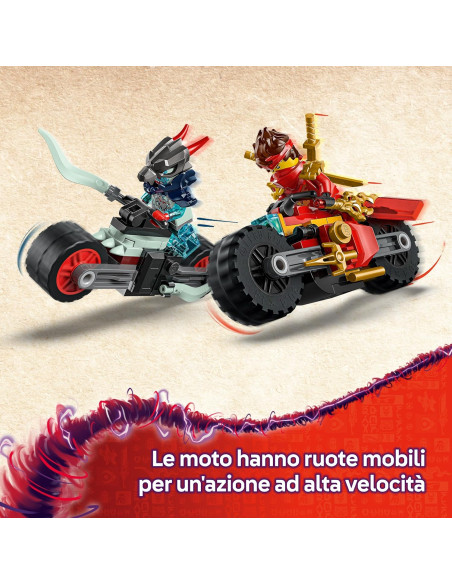 Lego Ninjago - Gara di velocità sulla moto di Kai