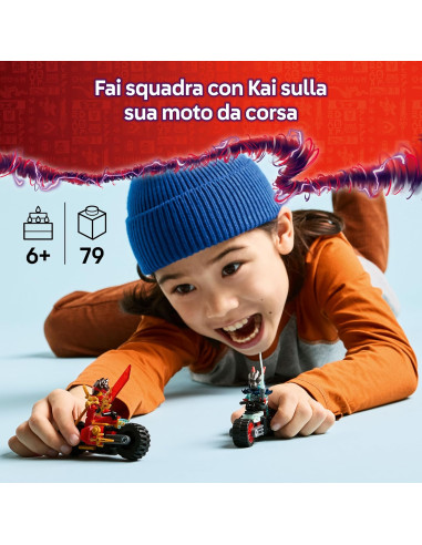 Lego Ninjago - Gara di velocità sulla moto di Kai