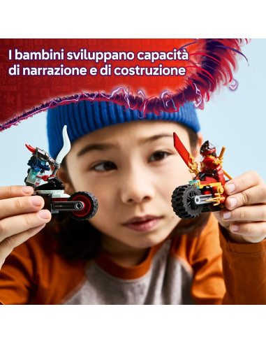 Lego Ninjago - Gara di velocità sulla moto di Kai