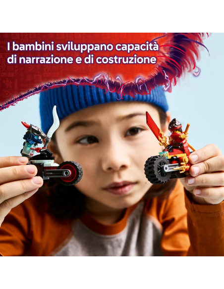 Lego Ninjago - Gara di velocità sulla moto di Kai