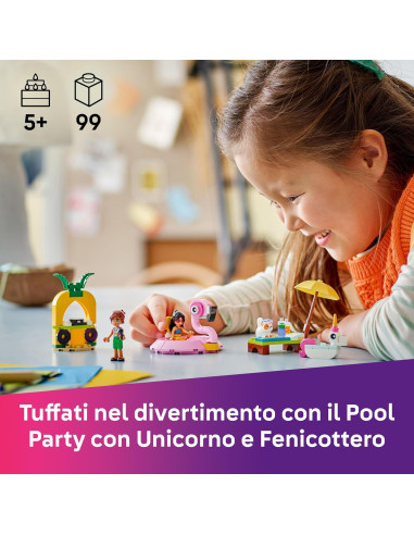 Lego Friends - Pool Party con unicorno e...