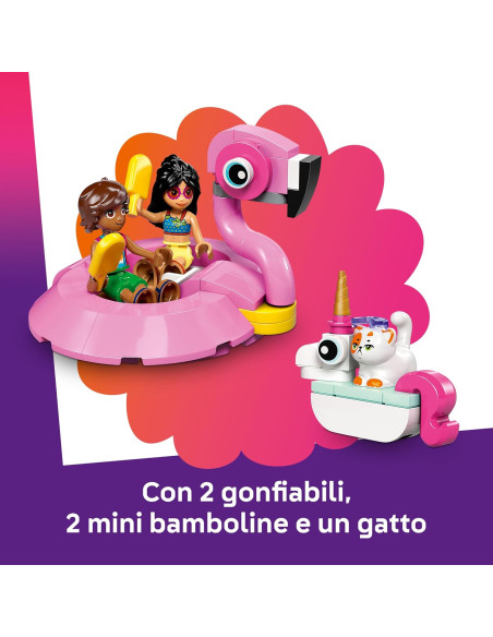 Lego Friends - Pool Party con unicorno e fenicottero