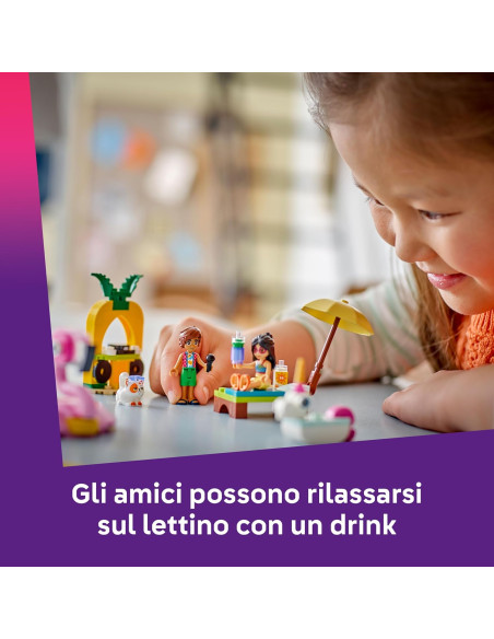 Lego Friends - Pool Party con unicorno e fenicottero