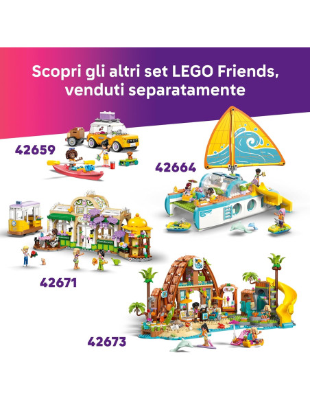 Lego Friends - Pool Party con unicorno e fenicottero
