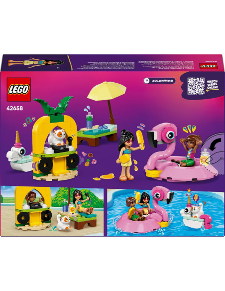 Lego Friends - Pool Party con unicorno e fenicottero