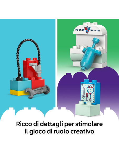 Lego Duplo Disney - La visita di McQueen all'officina di Doc