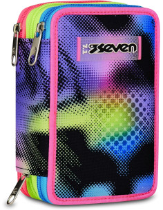 Seven - Astuccio 3 zip Write Down Fluo Fuxia