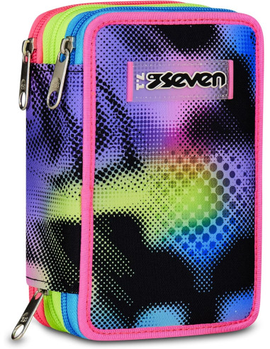 Seven - Astuccio 3 zip Write Down Fluo Fuxia