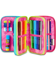Seven - Astuccio 3 zip Write Down Fluo Fuxia 2