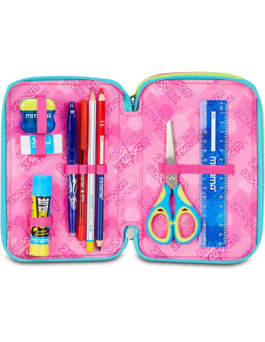 Seven - Astuccio 3 zip Write Down Fluo Fuxia