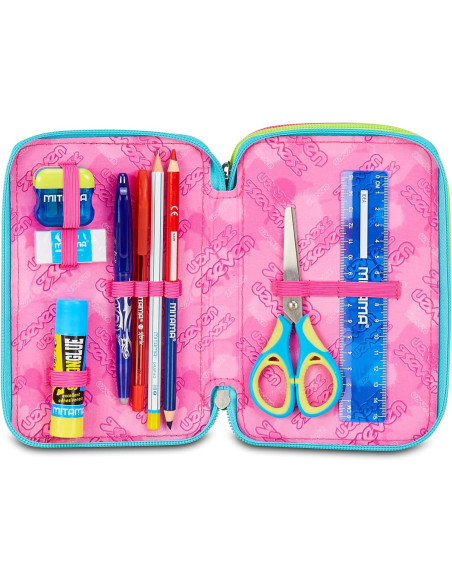 Seven - Astuccio 3 zip Write Down Fluo Fuxia