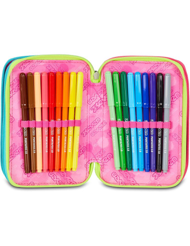 Seven - Astuccio 3 zip Write Down Fluo Fuxia