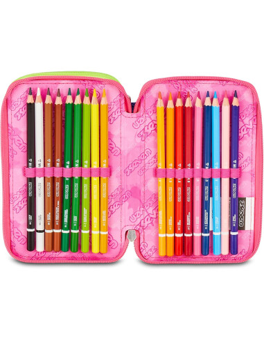 Seven - Astuccio 3 zip Write Down Fluo Fuxia