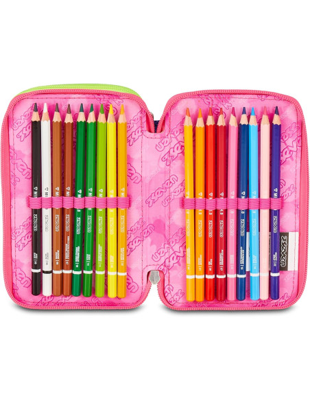 Seven - Astuccio 3 zip Write Down Fluo Fuxia