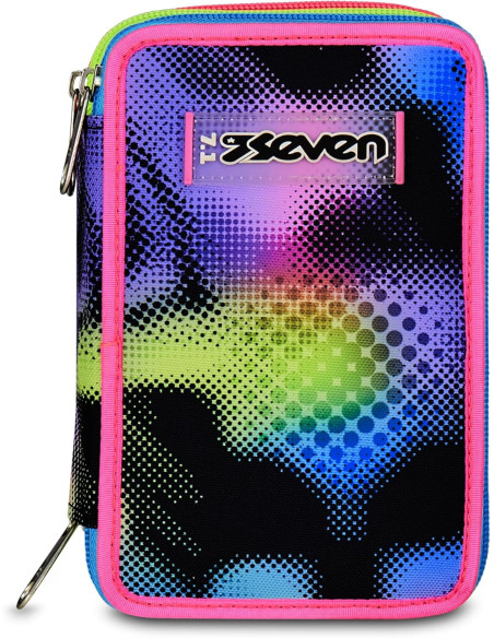 Seven - Astuccio 3 zip Write Down Fluo Fuxia