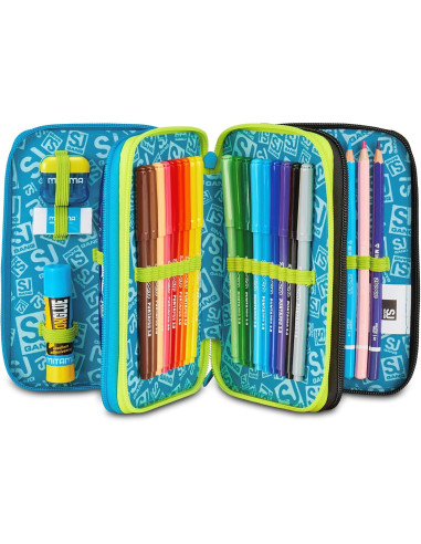 Seven - Astuccio 3 zip Led Look