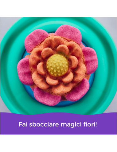 Kinetic Sand Squish Blossom Fiore che Sboccia
