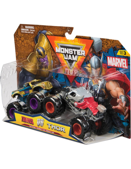 Monster Jam Veicoli 2 pack 1:64 Marvel Thanos vs Thor