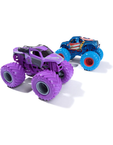 Monster Jam Veicoli 2 pack 1:64 Marvel Capitan...