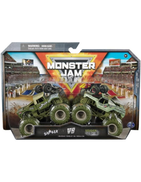 Monster Jam Veicoli 2 pack 1:64 Shaker vs Soldier Fortune