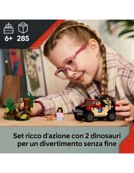Lego Jurassic World - Fuga dal Raptor sul fuoristrada 