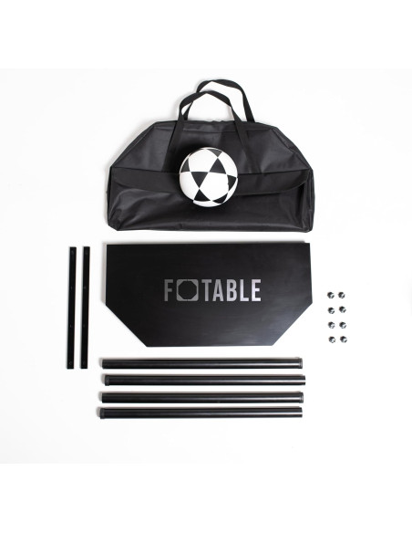 Tavolo ottagonale con gambe e sacca