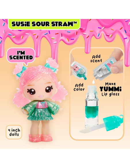 Yummiland Lip Gloss Doll Susie Sour Straw