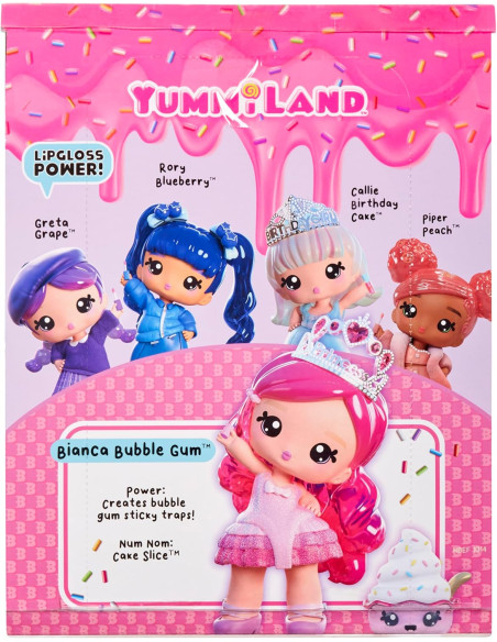 Yummiland Large Doll and Num Nom Lipgloss Pet Bianca Bubblegum