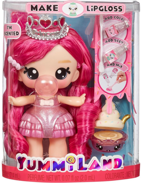Yummiland Large Doll and Num Nom Lipgloss Pet Bianca Bubblegum